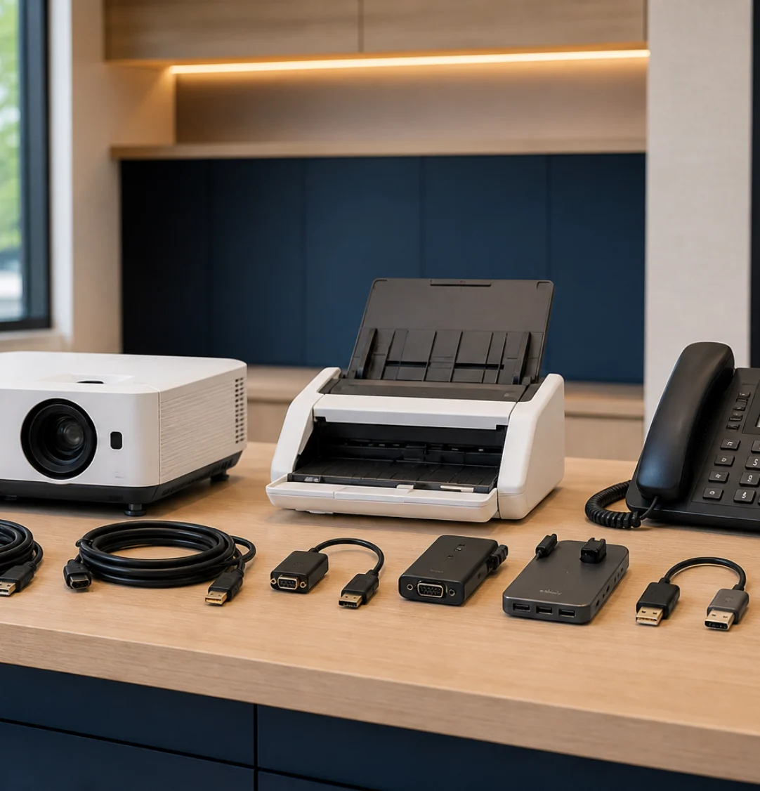 Office electronics, devices and accessories arranged for procurement